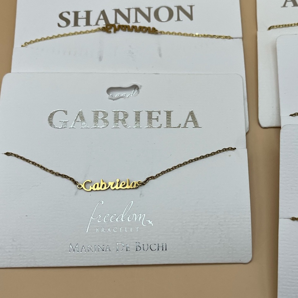 4017-PTT Freedom “Name”
Personalized Bracelets Nickel Free Gold Color New